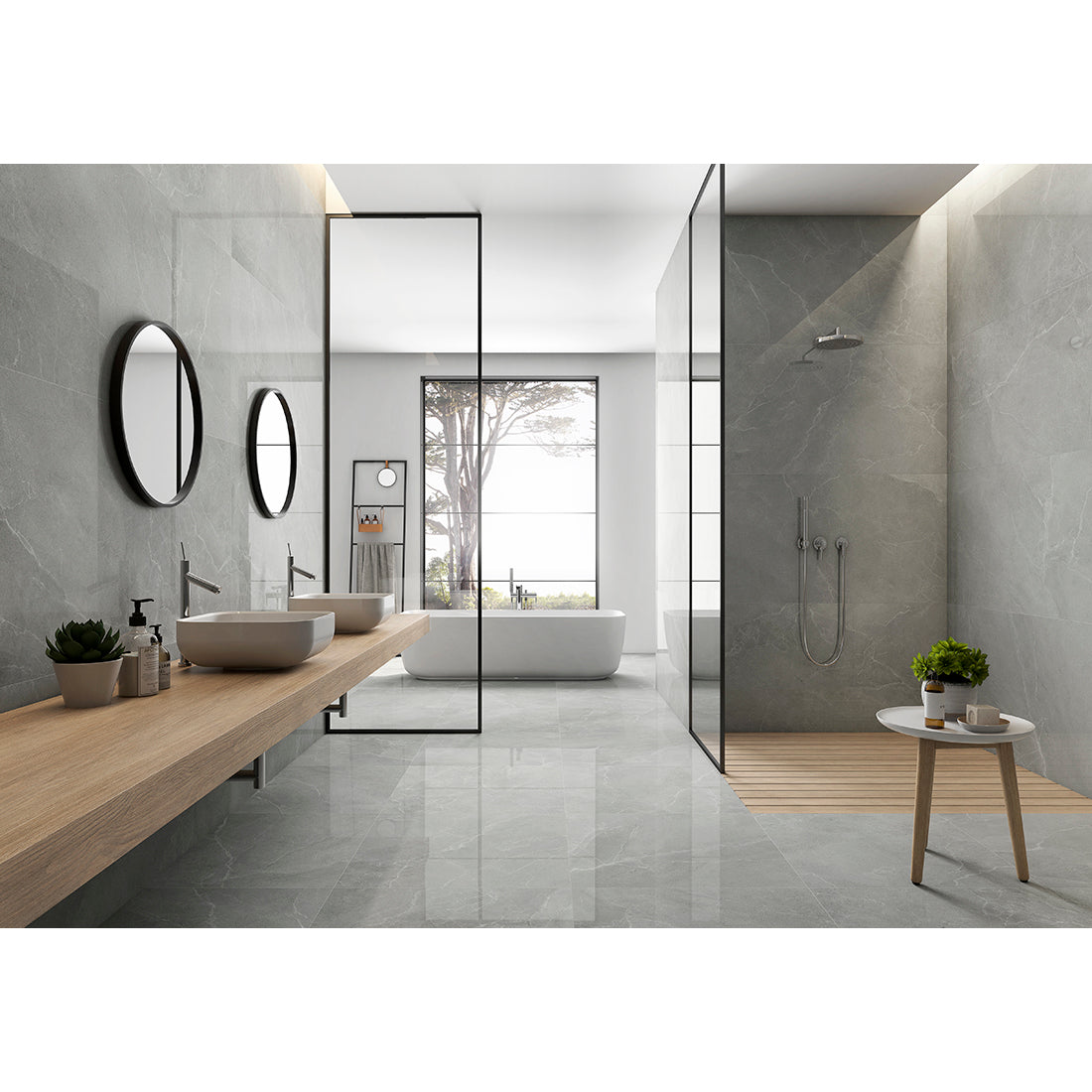 Olympia 90x90 Perla Polished Porcelain Tile