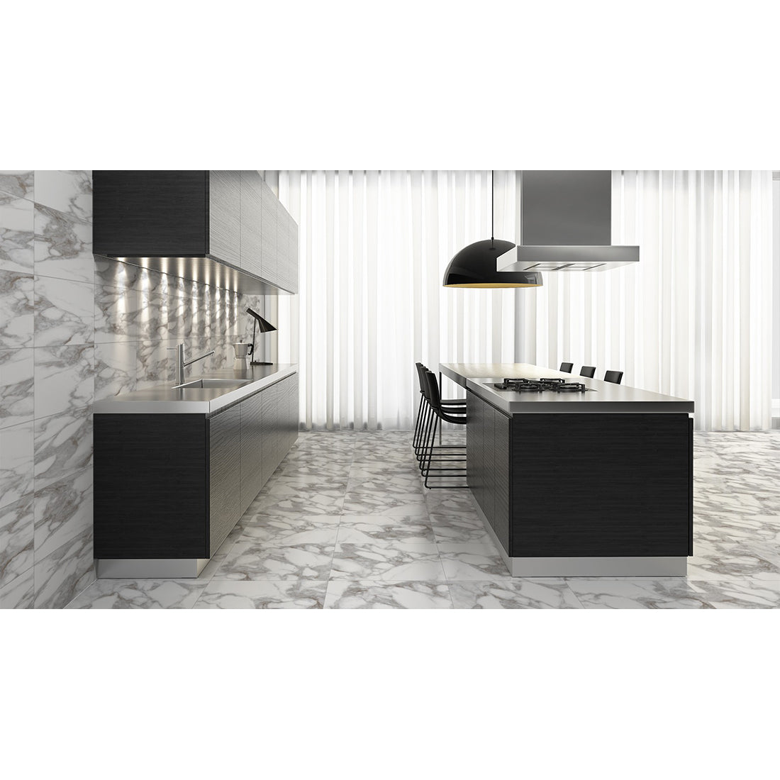 Oro Calcutta 30x60 White Polished Porcelain Tile