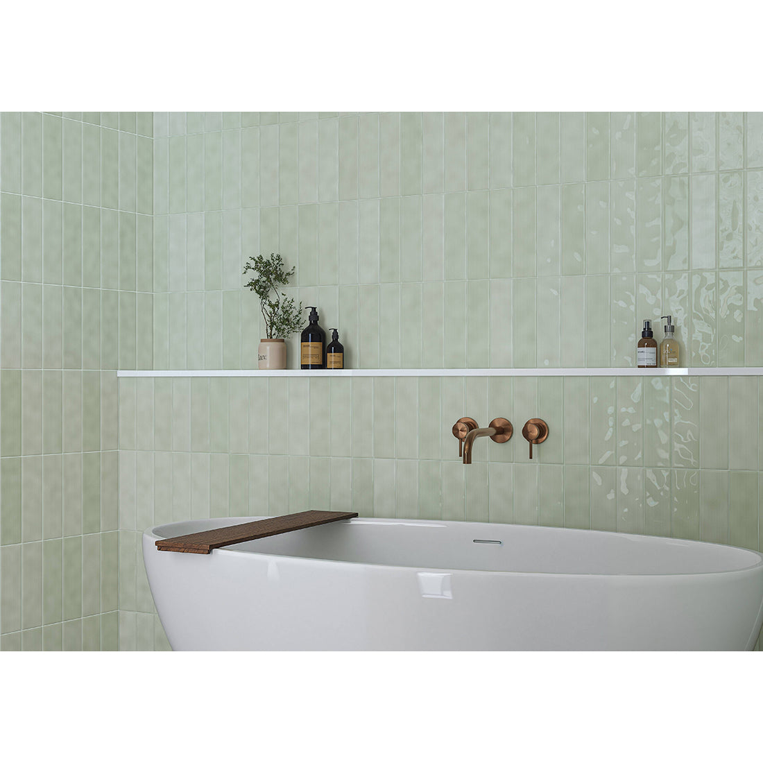 Prisma 7x25 Hijau Gloss Ceramic Tile