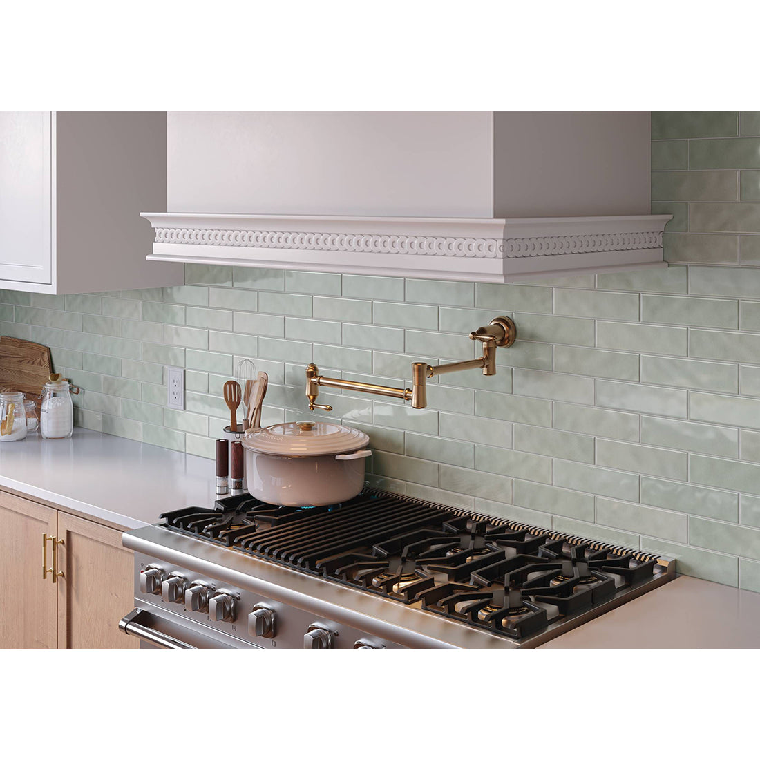 Prisma 7x25 Hijau Gloss Ceramic Tile