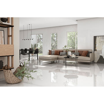 Pure 79x79 White Polished Porcelain Tile