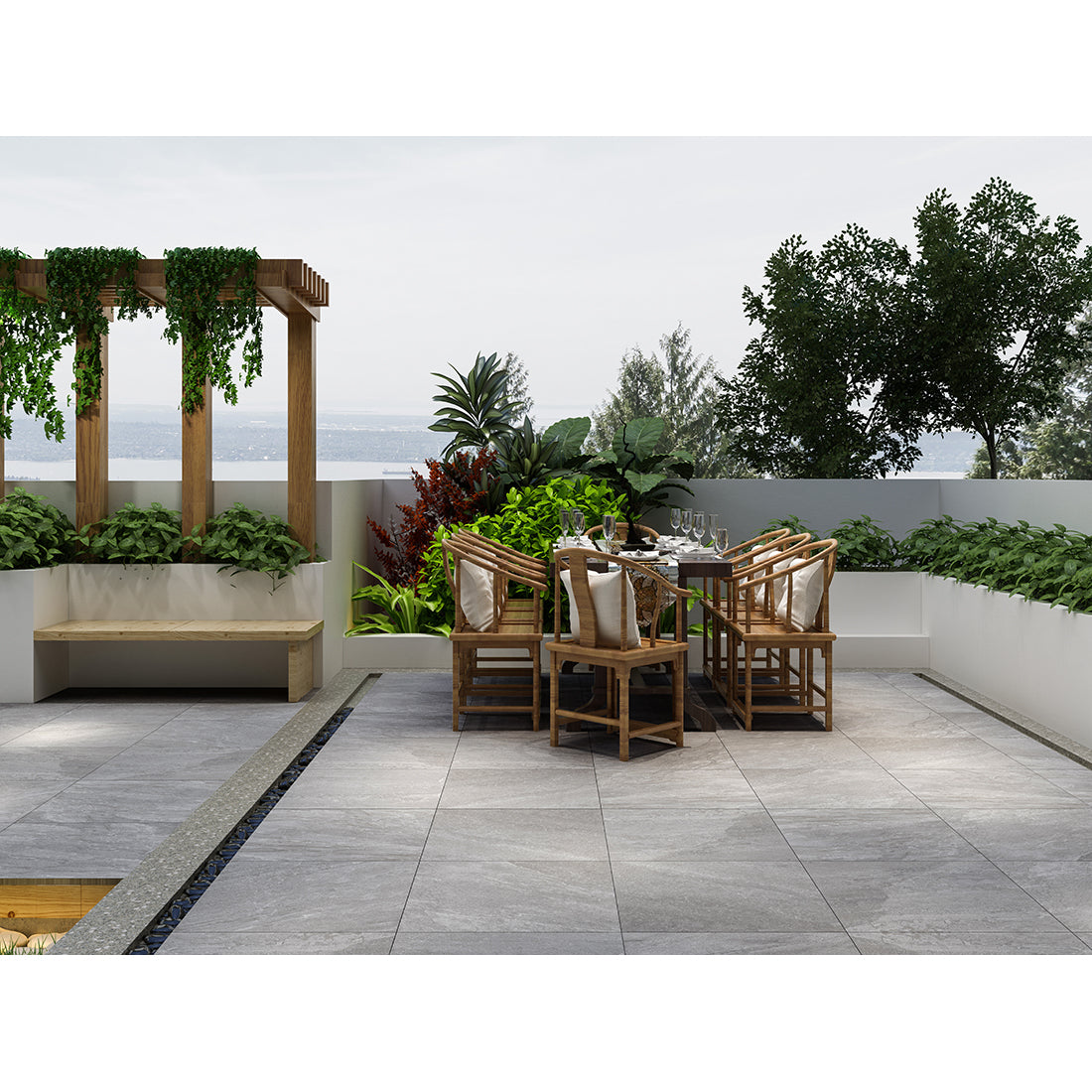 Rastone 60x60x2 Grigio Matt R11 Porcelain Outdoor Paver