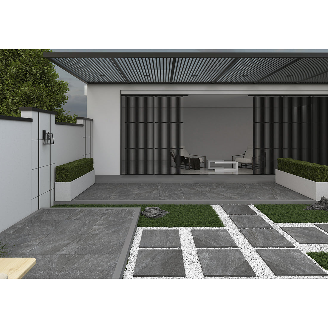 Rastone 60x60x2 Nero Matt R11 Porcelain Outdoor Paver