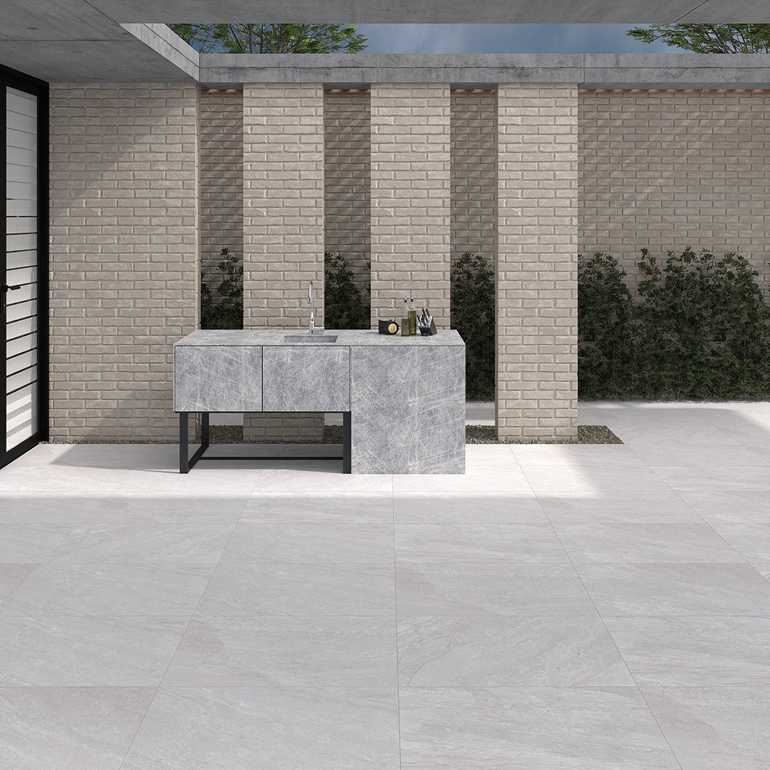Rastone 60x90x2 White Matt R11 Porcelain Outdoor Tile