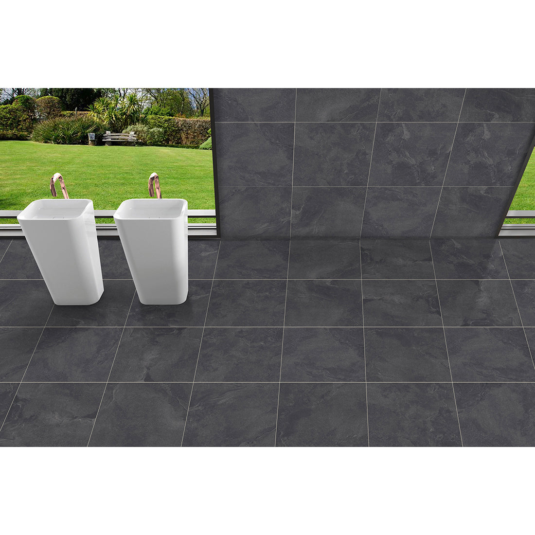 Rossato 60x60 Nero Matt Porcelain Tile