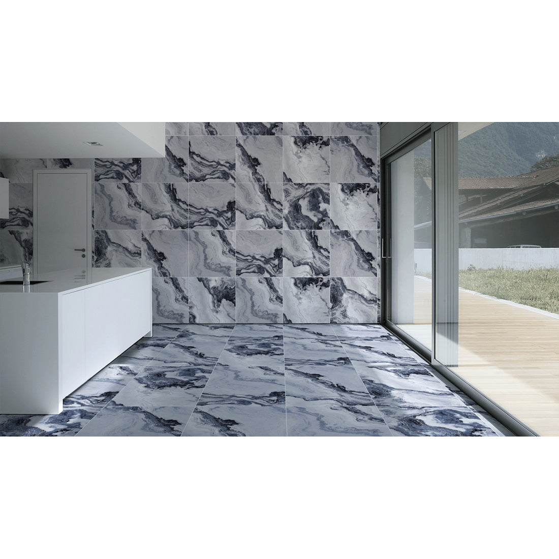 Royal Palermo 60x60 Blue Polished Porcelain Tile