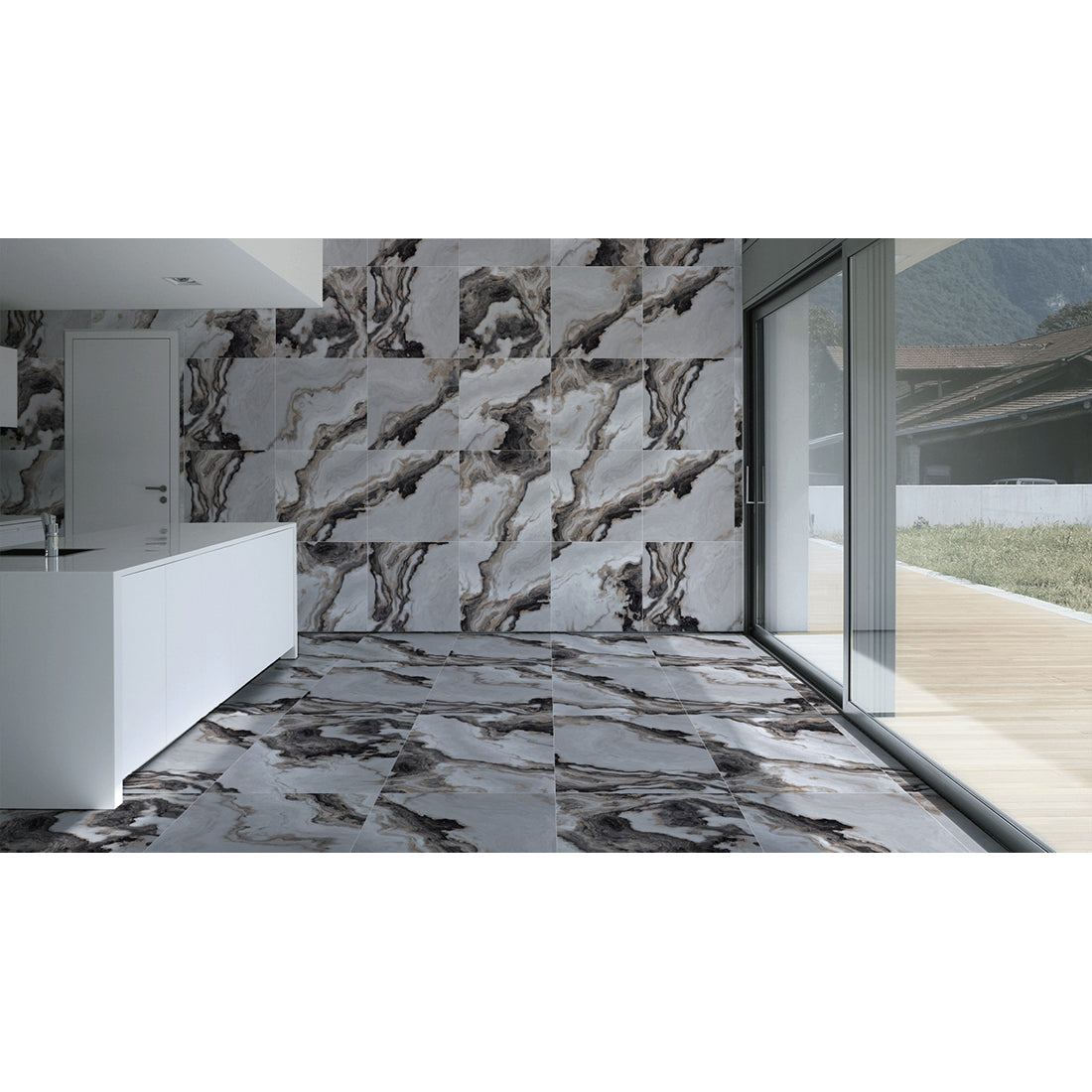 Royal Palermo 60x60 Grey Polished Porcelain Tile