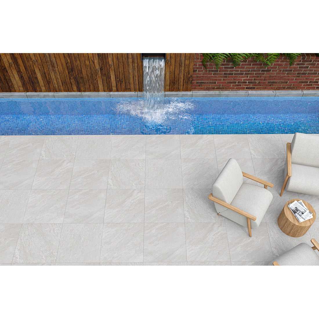 Sandrock 60x60x2 Silver Matt R11 Porcelain Paver