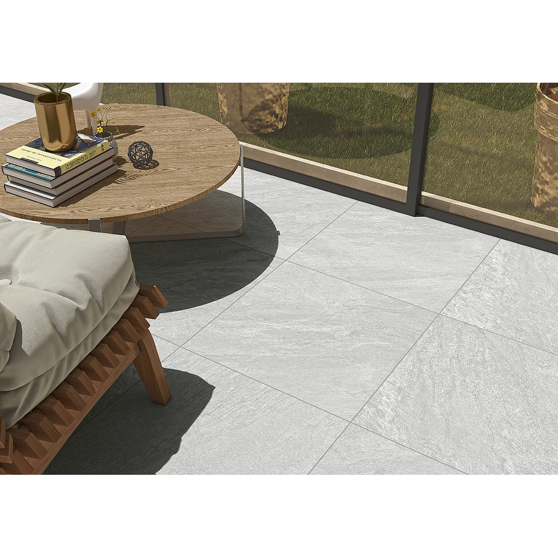 Sandrock 60x60x2 Silver Matt R11 Porcelain Paver