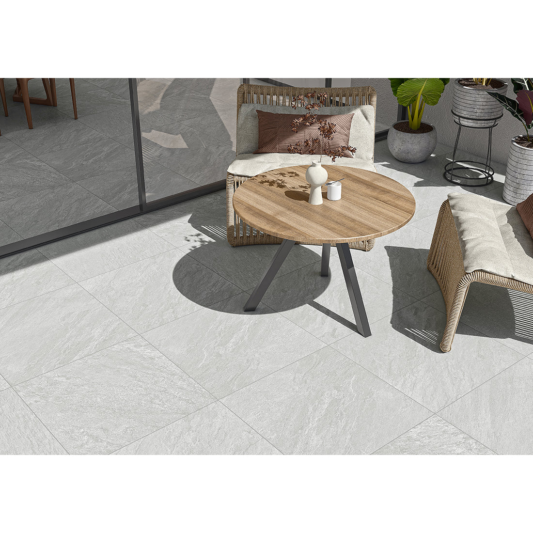 Sandrock 60x60x2 Silver Matt R11 Porcelain Paver