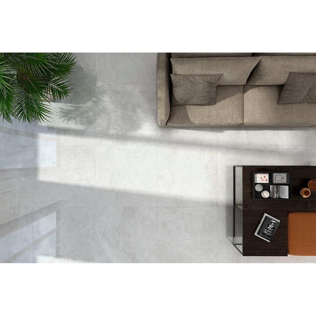 Silky 79x79 Blanco Polished Porcelain Tile