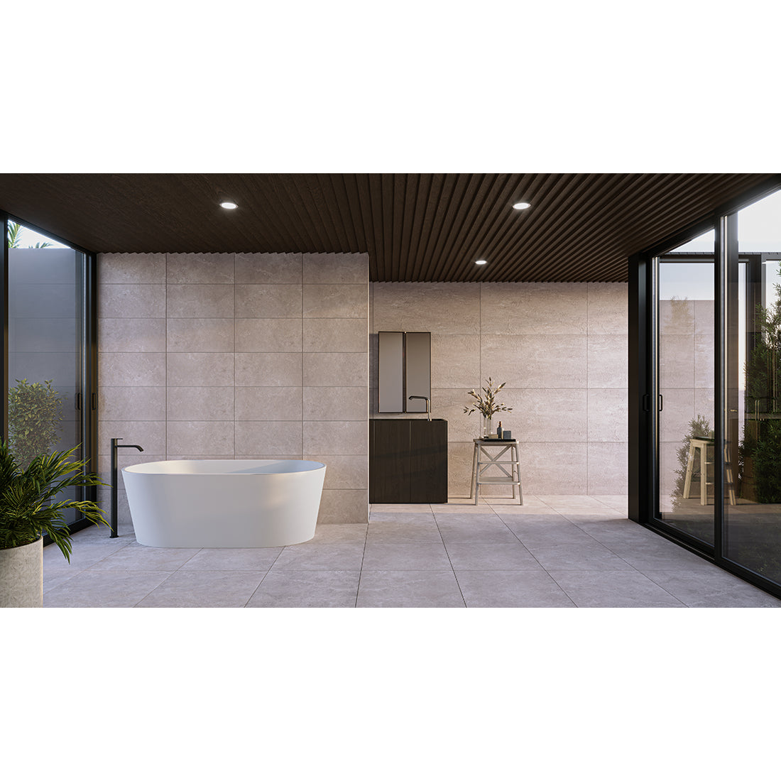 Siltstone 60x60 Grey Matt Carving Porcelain Tile