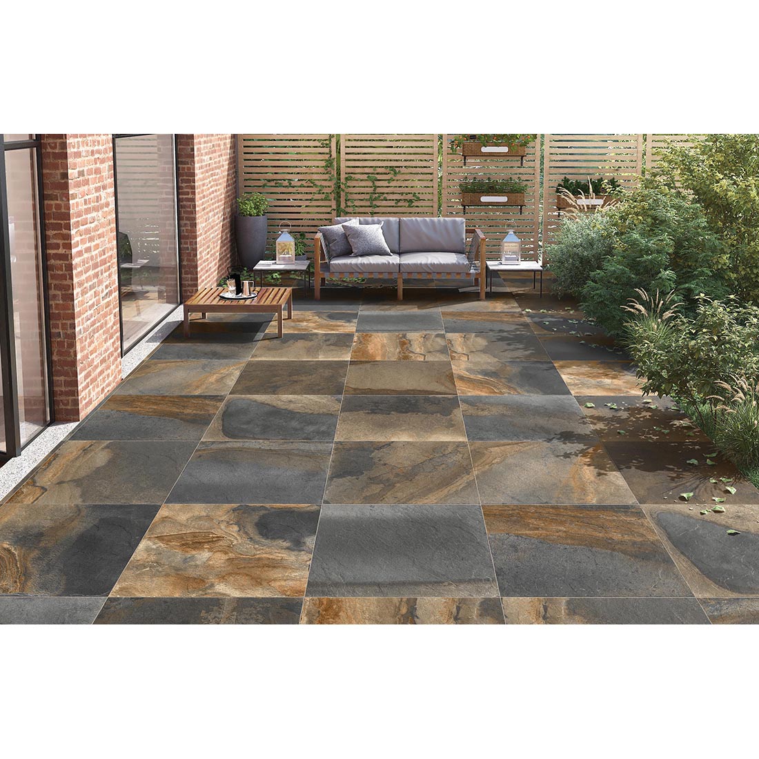 Slate Impero 60x90x2 Multi Matt R11 Porcelain Paver