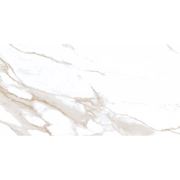 Statuario Mercury 60x120 Gold Polished Porcelain Tile