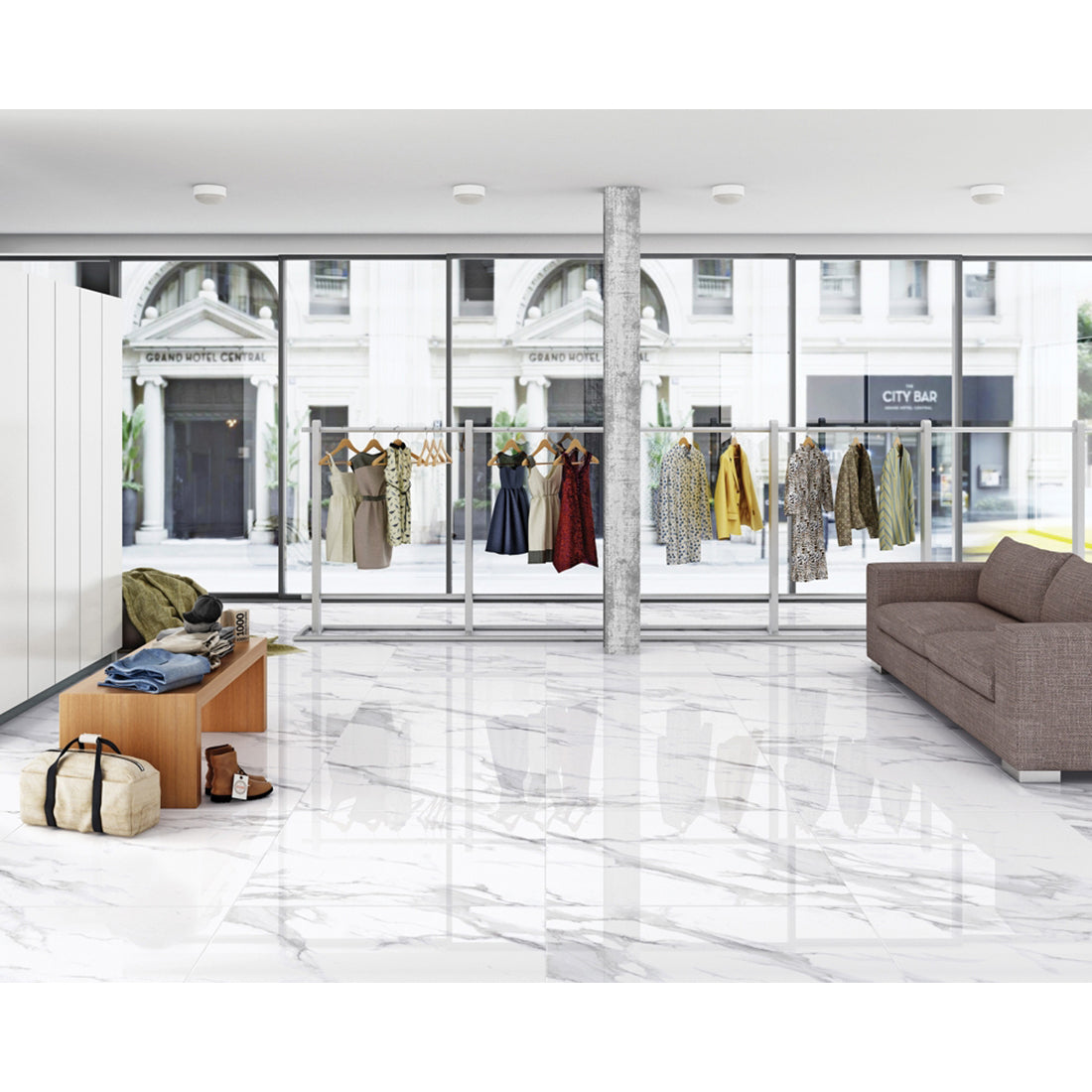 Royal Palermo 60x120 Grey Polished Porcelain Tile