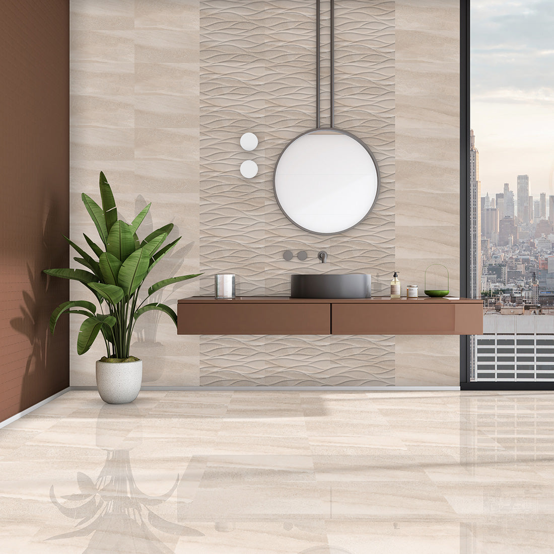 Sterling Decor 30x60 Beige Gloss Ceramic Tile