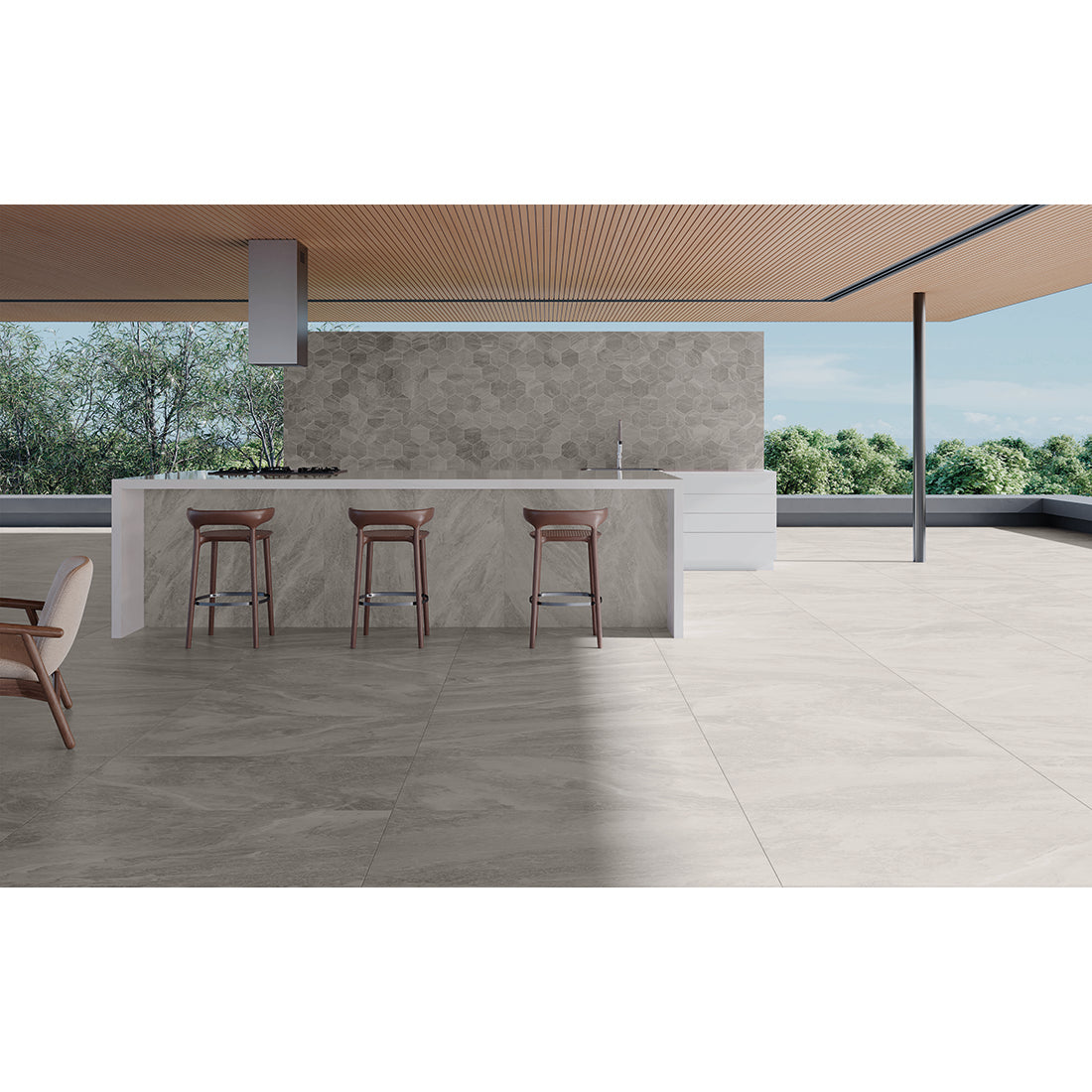Stormy 90x90 Grey Matt R10 Porcelain Tile