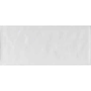 Subway 10x30 White Gloss Bumpy Non Rectified Ceramic Tile