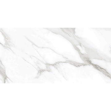 Taj Mercury 60x120 White Polished Porcelain Tile