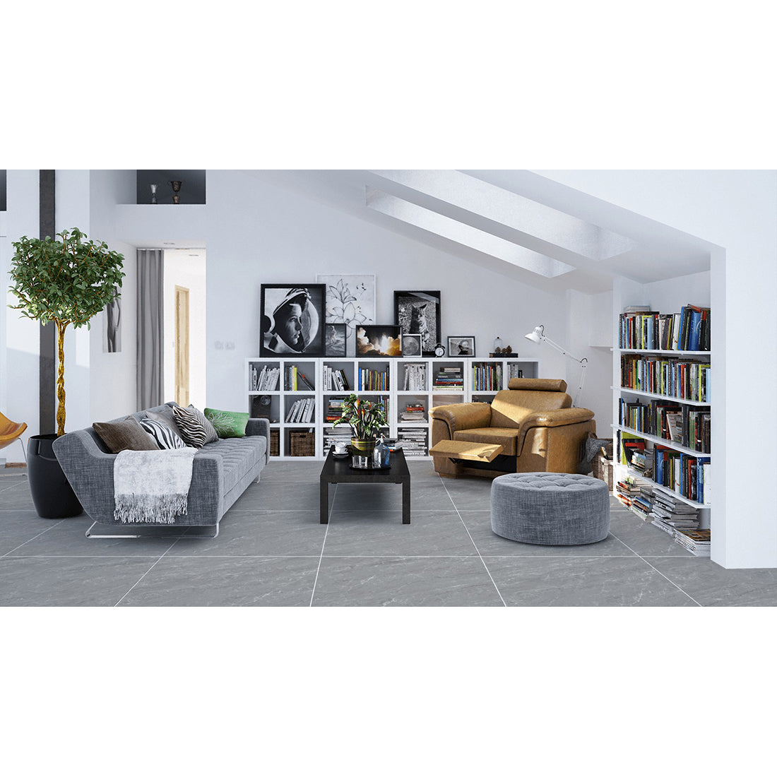 Torino 80x80 Chiaro Matt Porcelain Tile - Tuskan Tiles