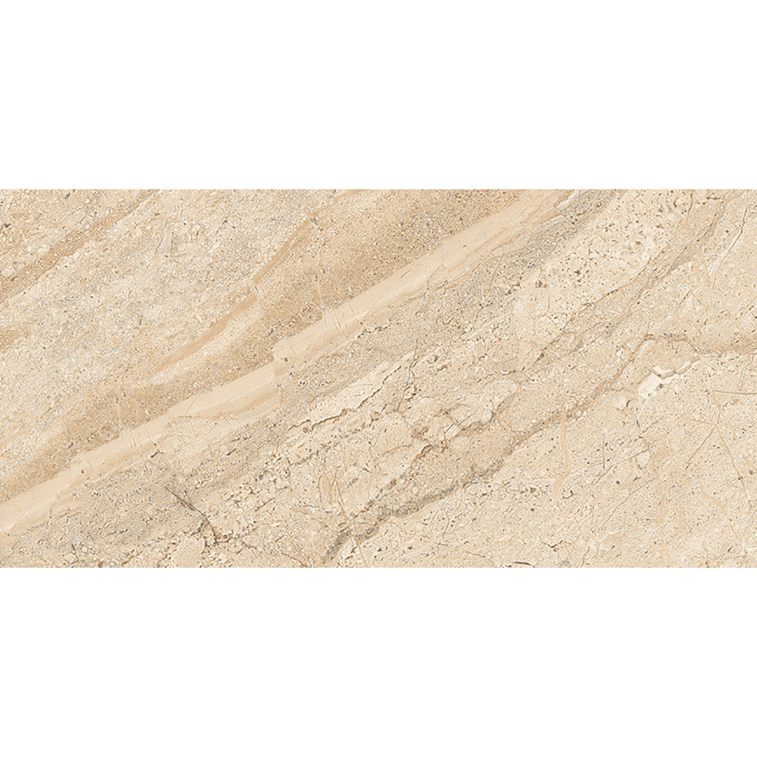 Trampoid 30x60 Beige Polished Porcelain Tile - Tuskan Tiles