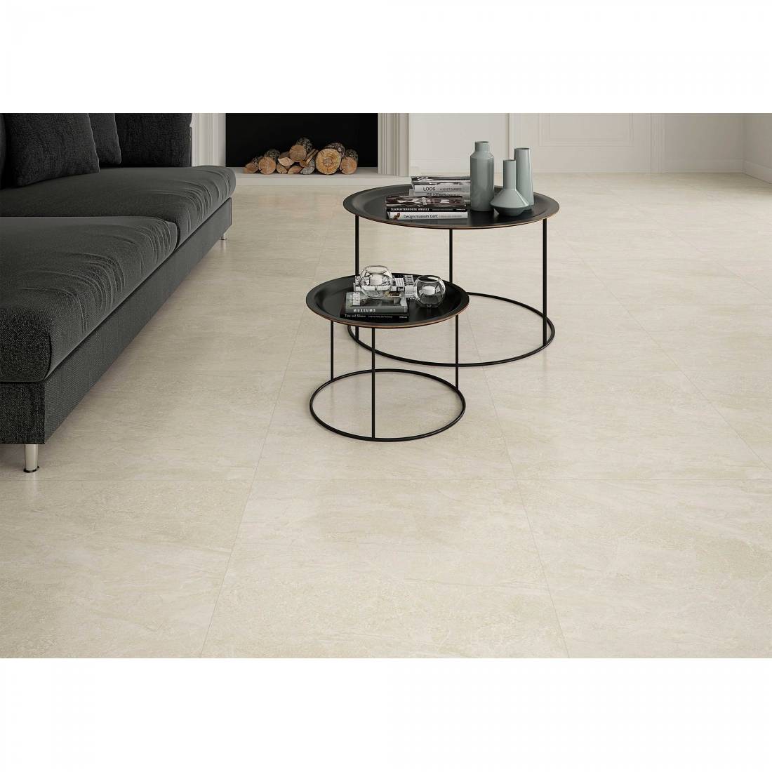 Trento 60x60 Cream Semi Polished Porcelain Tile