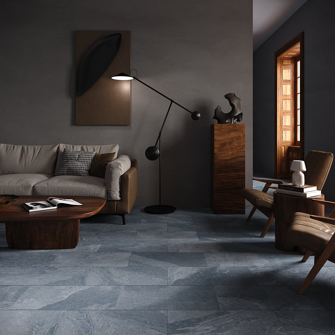 Vitoria Slate 30x60 Anthracite Matt R10 Porcelain Tile