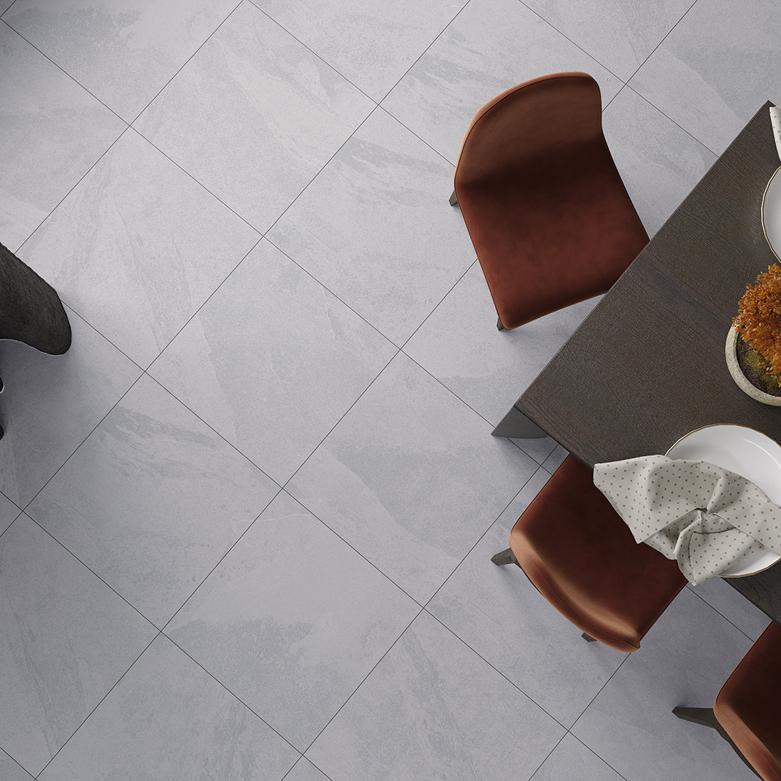 Vitoria Slate 60x60 Grey Matt R10 Porcelain Tile