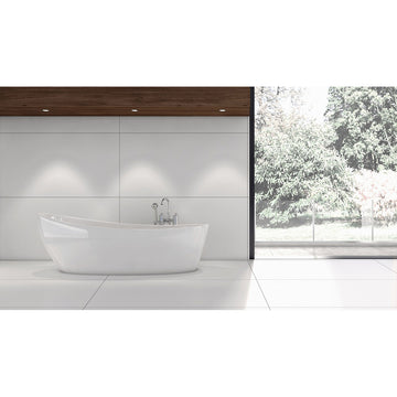 Super White 60x120 White Polished Rectified Porcelain Tile