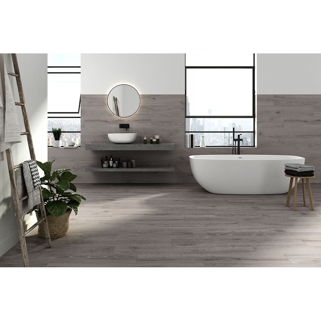 Windwood 20x120 Gris EXT Matt Porcelain Tile
