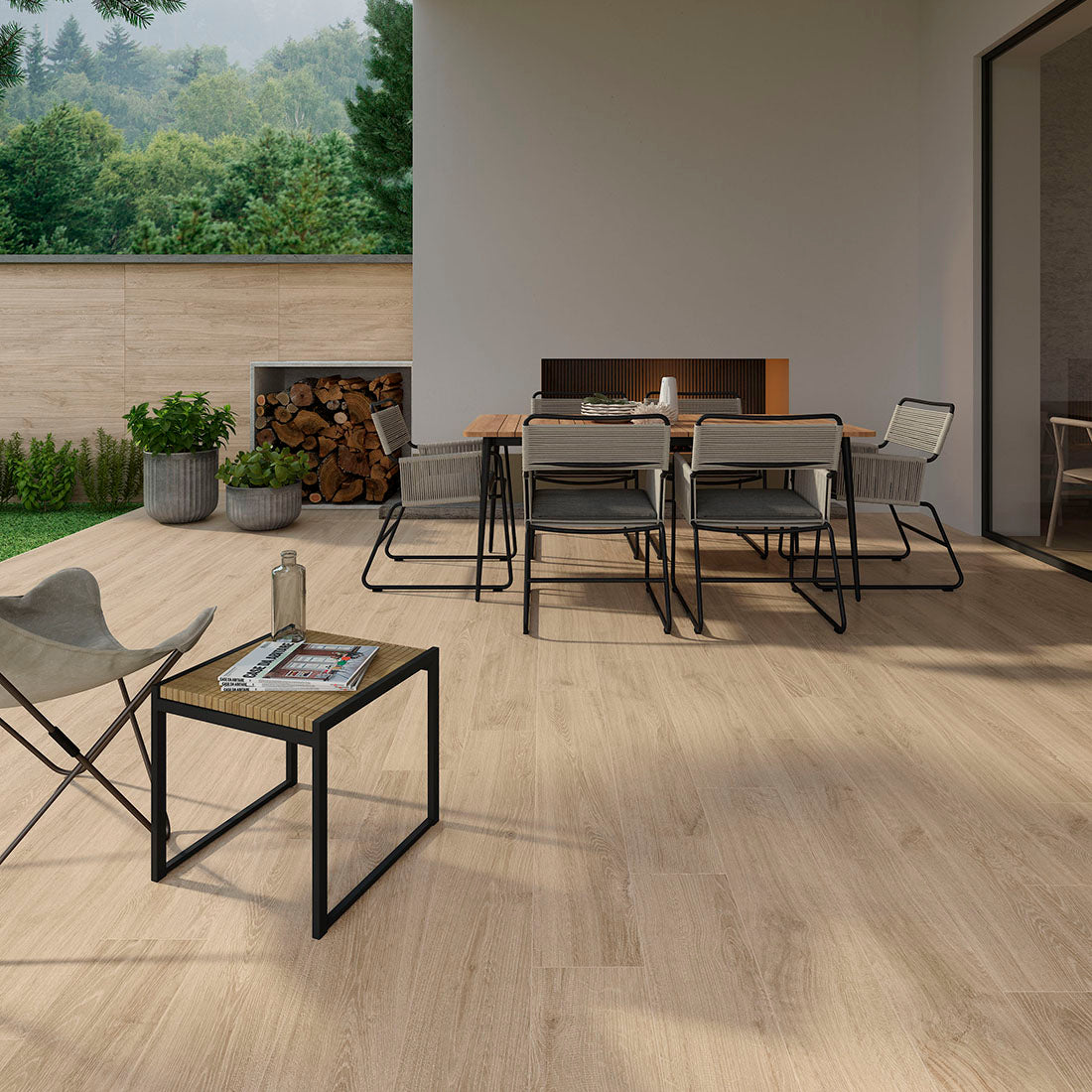 Windwood 20x120 Nogal EXT Matt Porcelain Tile