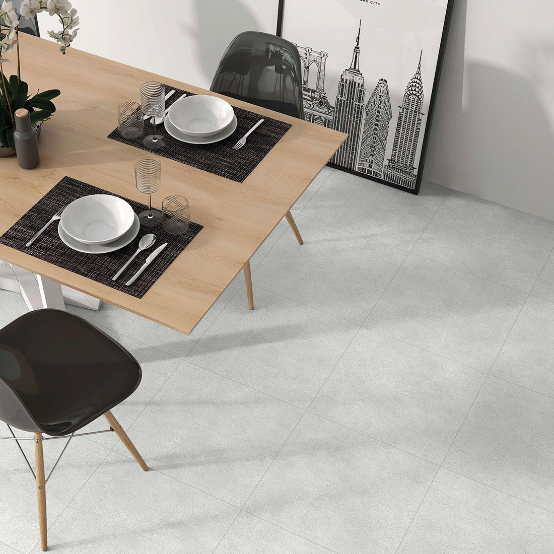Yoga 60.5x60.5 Pearl R9 Porcelain Tile
